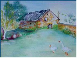 Barn -Painting by Lily Azerad-Goldman