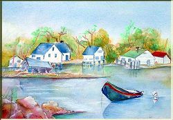 White Barn Inn- Painting by Lily Azerad-Goldman