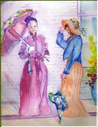 Newport Ladies, Painting by Lily Azerad-Goldman